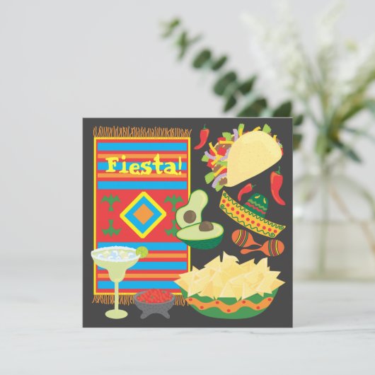 Uitnodiging voor Mexicaanse feestdag (Staand voorkant)