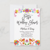 Uitnodiging voor Mexicaanse Fiesta Floral Wedding (Voorkant)