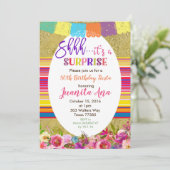 Uitnodiging voor Mexicaanse verrassingsverjaardags (Staand voorkant)