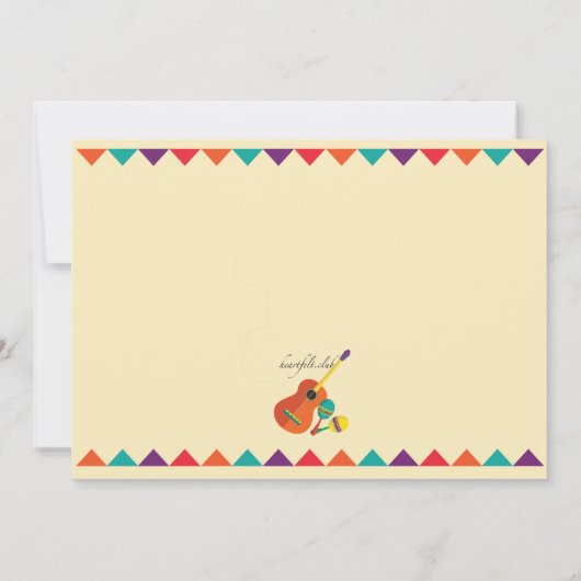 Uitnodiging voor Mexican Theme Engagement Party (Achterkant)