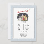 Uitnodiging voor Midcenty Modern Kerstfeest (Voorkant)