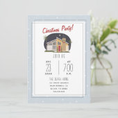 Uitnodiging voor Midcenty Modern Kerstfeest (Staand voorkant)