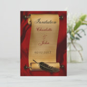  uitnodiging voor middeleeuwse rol (Staand voorkant)