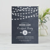 Uitnodiging voor Midnight String Lights Cocktailpa (Staand voorkant)