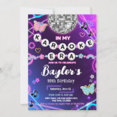 Uitnodiging voor mijn karaoke-tijdperkfeest (Voorkant)