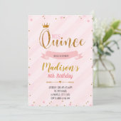 Uitnodiging voor mijn quince feest (Staand voorkant)
