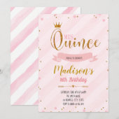 Uitnodiging voor mijn quince feest (Voorkant / Achterkant)