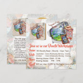 Uitnodiging voor mijn werkplaats in de werkplaats (Voorkant / Achterkant)