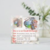 Uitnodiging voor mijn werkplaats in de werkplaats (Staand voorkant)