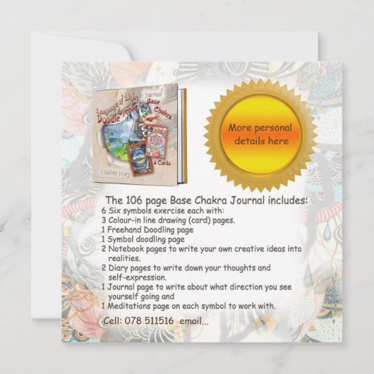 Uitnodiging voor mijn werkplaats in de werkplaats (Achterkant)