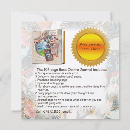 Uitnodiging voor mijn werkplaats in de werkplaats  (Achterkant)