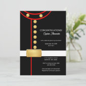 Uitnodiging voor militair feest bij pensionering o (Staand voorkant)