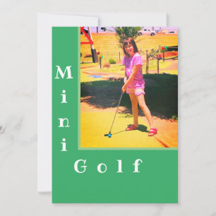Uitnodiging voor Mini Golf Putt-Putt Feestje