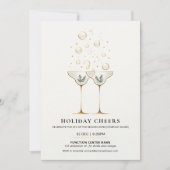 Uitnodiging voor minimaal Kerstfeest met Kerstgroe (Voorkant)