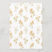 Uitnodiging voor minimalist baby shower met rotan  (Achterkant)