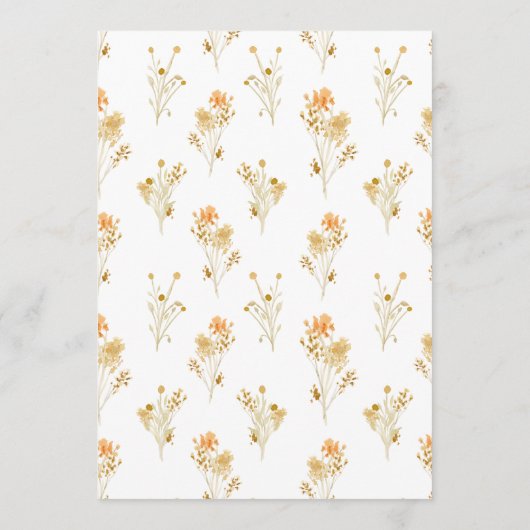 Uitnodiging voor minimalist baby shower met rotan  (Achterkant)