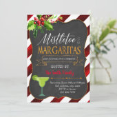 Uitnodiging voor Mistletoe en Margaritas-feest (Staand voorkant)