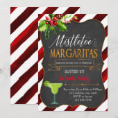 Uitnodiging voor Mistletoe en Margaritas-feest (Voorkant / Achterkant)