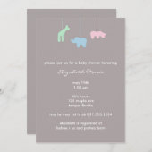 Uitnodiging voor mobiel Baby shower (Voorkant / Achterkant)