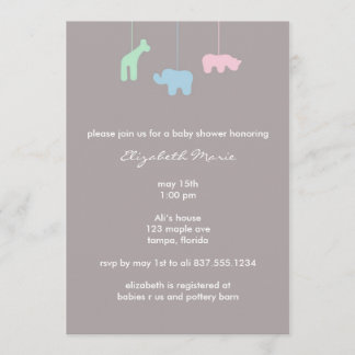 Uitnodiging voor mobiel Baby shower