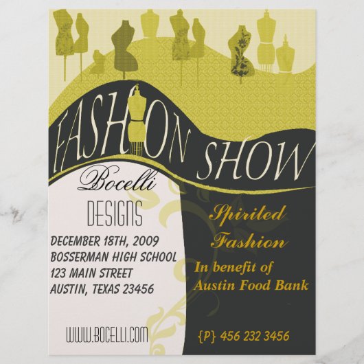 Uitnodiging voor mode Show Style Flyer (Voorkant)