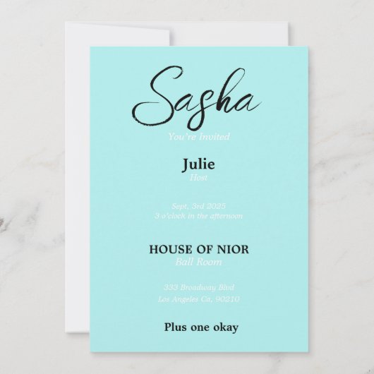 Uitnodiging voor modeblad voor vrijgezellenfeest (Achterkant)