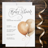 Uitnodiging voor modern ballon Baby shower