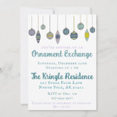 Uitnodiging voor Modern Chique Ornamentenruilfeest (Voorkant)