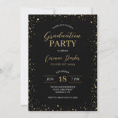 Uitnodiging voor modern glitz afstudeerfeest (Voorkant)