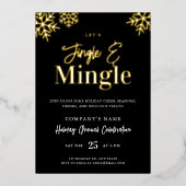 Uitnodiging voor Modern Goud Bedrijfs Kerstfeest U (Voorkant)