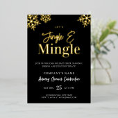 Uitnodiging voor Modern Goud Bedrijfs Kerstfeest U (Staand Voorkant)