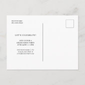 Uitnodiging voor Modern Minimal Script Graduation  (Achterkant)