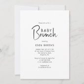 Uitnodiging voor Modern Neutral Baby Brunch (Voorkant)