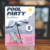 Uitnodiging voor Modern Pool Party