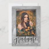 Uitnodiging voor Modern Single Photo Script-Afstud (Achterkant)