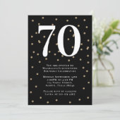 Uitnodiging voor moderne 70e verjaardag (Staand voorkant)