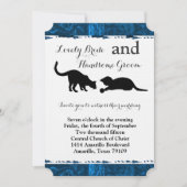 Uitnodiging voor moderne blauwe bruiloft (Voorkant)