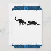 Uitnodiging voor moderne blauwe bruiloft (Achterkant)