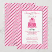 Uitnodiging voor moderne bruiloft-Cake Bridal (Voorkant / Achterkant)