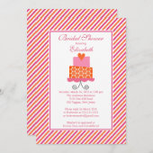 Uitnodiging voor moderne bruiloft-Cake Bridal (Voorkant / Achterkant)