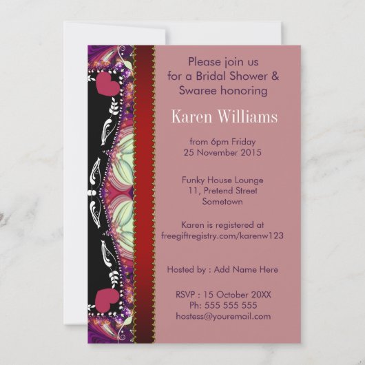 Uitnodiging voor moderne decor Style Vrijgezellenf (Achterkant)