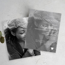 Uitnodiging voor moderne fotograduatie