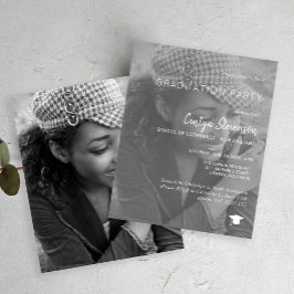 Uitnodiging voor moderne fotograduatie