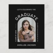 Uitnodiging voor moderne fotograduatie (Voorkant)