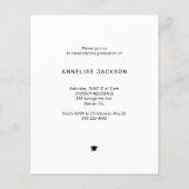 Uitnodiging voor moderne fotograduatie flyer (Achterkant)
