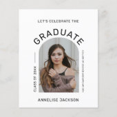Uitnodiging voor moderne fotograduatie flyer (Voorkant)