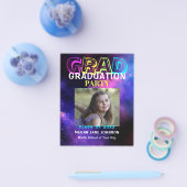 Uitnodiging voor moderne fotograduatie flyer (Enkel)