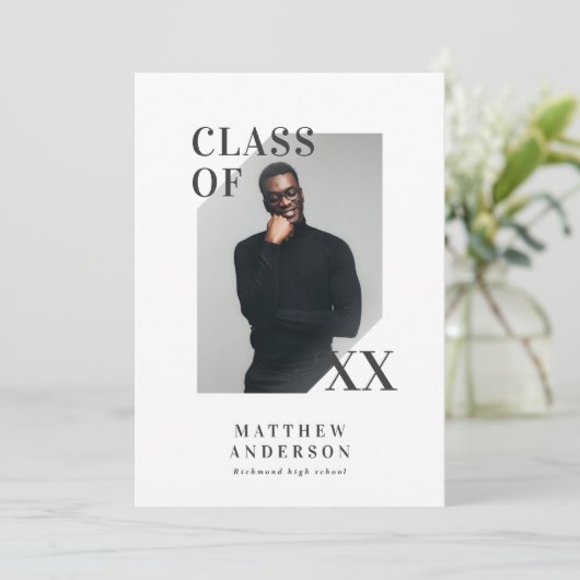 Uitnodiging voor moderne fototypografie (Staand voorkant)