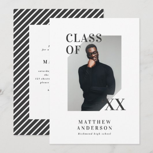 Uitnodiging voor moderne fototypografie (Voorkant / Achterkant)