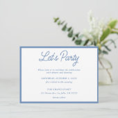 Uitnodiging voor moderne Franse bloemrijke Bat Mit (Staand voorkant)